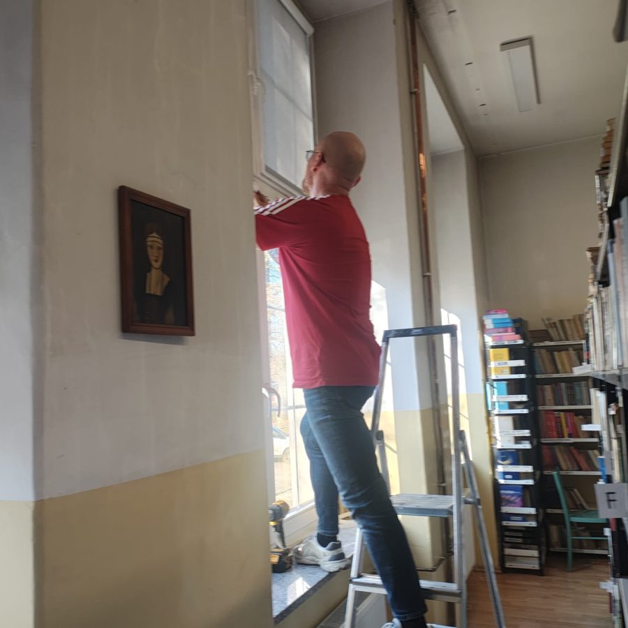 Nowe rolety w bibliotece I LO im. Henryka Sienkiewicza